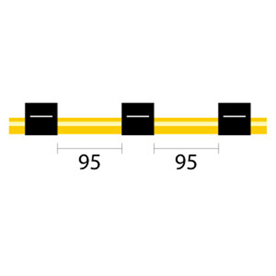 Tubo para bomba Solva Flex, 3 pontes de 95 mm, 0,76 mm DI, preto/preto (pacote com 12 unidades)