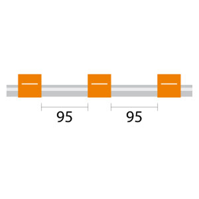 Tubo para bomba peristáltica de PVC, 3 tags (95 mm) 0,89 mm DI laranja/laranja (pacote com 12)