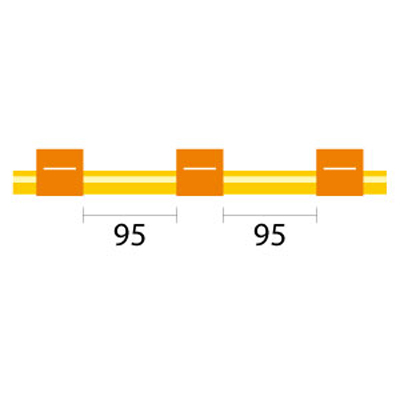 Tubo para bomba peristáltica de Solva Flex, 3 tags (95 mm) 0,89 mm DI laranja/laranja (pacote com 12)