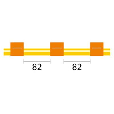 Tubo para bomba peristáltica de Solva Flex Contour com extremidade alargada, 3 tags 0,89 mm DI laranja/laranja (pacote com 6)