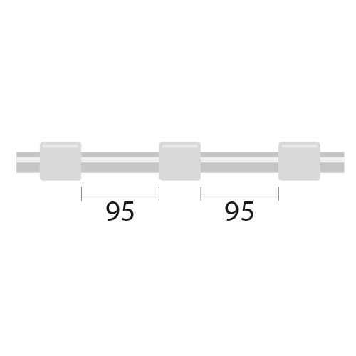 Tubo para bomba peristáltica de PVC, 3 tags (95 mm) 1,02 mm DI branco/branco (pacote com 12)