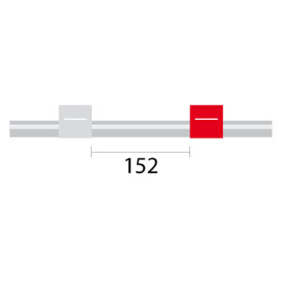 Tubo para bomba peristáltica de PVC Contour com extremidade alargada, 2 tags 1,09 mm DI branco/vermelho (pacote com 6)