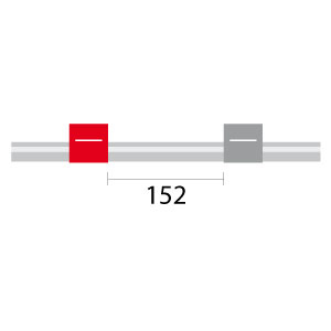 Tubo para bomba peristáltica de PVC Contour com extremidade alargada, 2 tags 1,22 mm DI vermelho/cinza (pacote com 6)