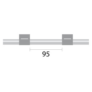 Tubo para bomba peristáltica de PVC ProLok Contour com extremidade alargada, 2 tags (95 mm) 1,30 mm DI cinza/cinza (pacote com 6)