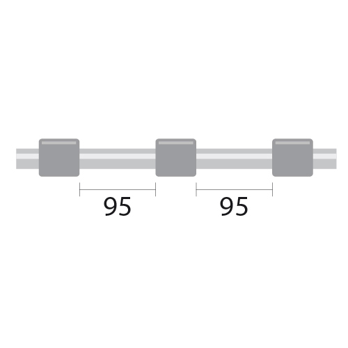 Tubo para bomba peristáltica de PVC ProLok Contour com extremidade alargada, 3 tags (95 mm) 1,30 mm DI cinza/cinza (pacote com 6)