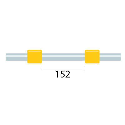 Tubo para bomba peristáltica de PVC ProLok Contour com extremidade alargada, 2 tags 1,42 mm DI amarelo/amarelo (pacote com 6)