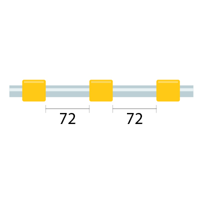 Tubo para bomba peristáltica de PVC ProLok Contour com extremidade alargada, 3 tags 1,42 mm DI amarelo/amarelo (pacote com 6)