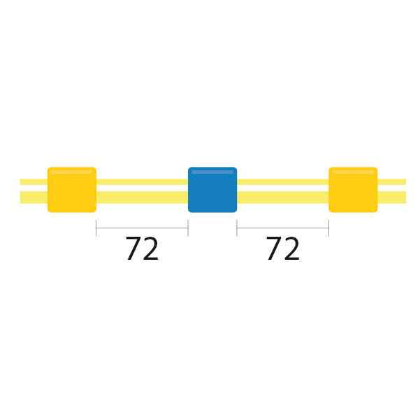 Tubo para bomba peristáltica de PharMed ProLok, 3 tags 1,52 mm DI amarelo/azul (pacote com 12)