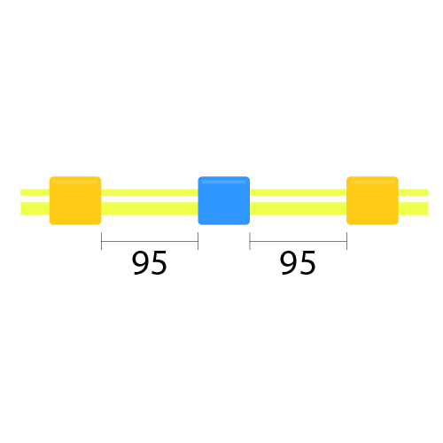 Tubo para bomba peristáltica de PharMed ProLok, 3 tags (95 mm) 1,52 mm DI amarelo/azul (pacote com 12)