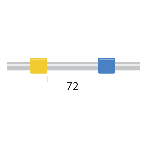 Tubo para bomba peristáltica de Tygon MH ProLok Contour com extremidade alargada, 2 tags (72 mm) 1,52 mm DI amarelo/azul (pacote com 6)