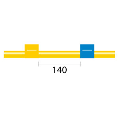 Tubo para bomba peristáltica de Solva Flex, 2 tags 1,52 mm DI amarelo/azul (pacote com 12)