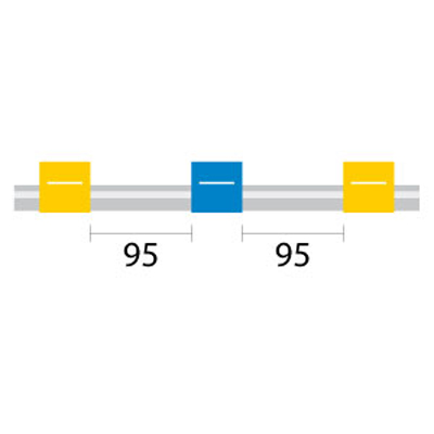 Tubo para bomba peristáltica de PVC ProLok, 3 tags (95 mm) 1,52 mm DI amarelo/azul (pacote com 12)