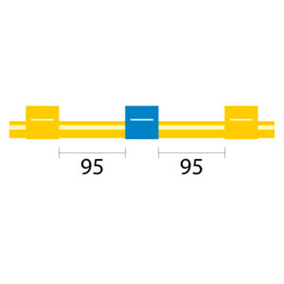 Tubo para bomba peristáltica de Solva Flex, 3 tags (95 mm) 1,52 mm DI amarelo/azul (pacote com 12)