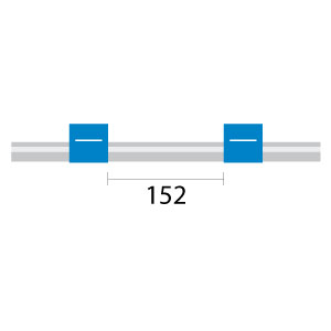 Tubo para bomba peristáltica de PVC ProLok Contour com extremidade alargada, 2 tags 1,65 mm DI azul/azul (pacote com 6)