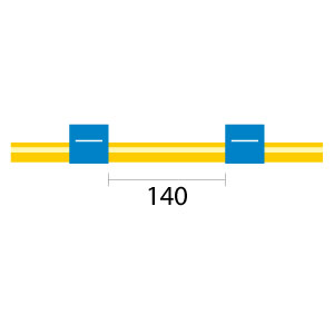 Tubo para bomba peristáltica de Solva Flex, 2 tags 1,65 mm DI azul/azul (pacote com 12)