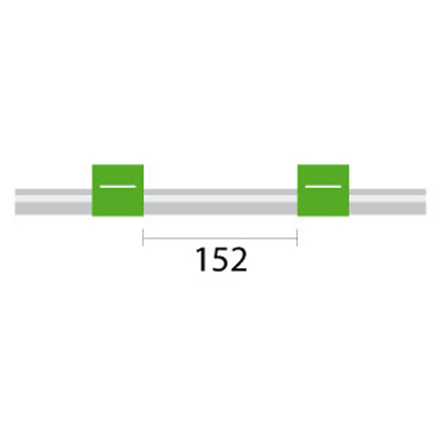 Tubo longo para bomba peristáltica de PVC, 2 tags 1,85 mm DI verde/verde, (pacote com 12)