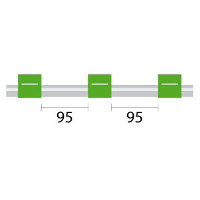 Tubo para bomba peristáltica de PVC ProLok, 3 tags (95 mm) 1,85 mm DI verde/verde (pacote com 12)