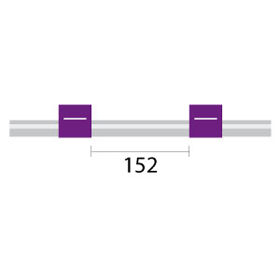 Tubo para bomba peristáltica de PVC, 2 tags 2,06 mm DI roxo/roxo (pacote com 12)