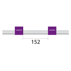Tubo para bomba peristáltica de PVC Contour com extremidade alargada, 2 tags 2,06 mm DI roxo/roxo (pacote com 6)