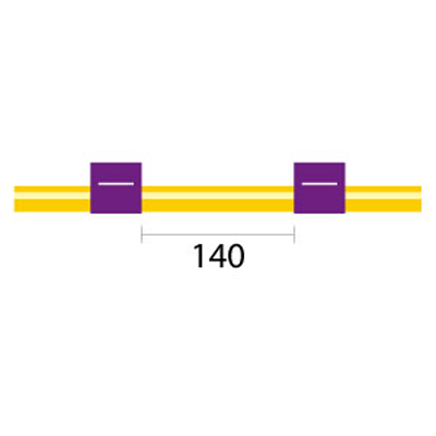 Tubo para bomba peristáltica de Solva Flex, 2 tags 2,06 mm DI roxo/roxo (pacote com 12)