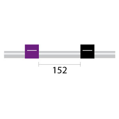 Tubo para bomba peristáltica de PVC, 2 tags 2,29 mm DI roxo/preto (pacote com 12)