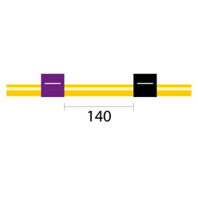 Tubo para bomba peristáltica de Solva Flex, 2 tags 2,29 mm DI roxo/preto (pacote com 12)