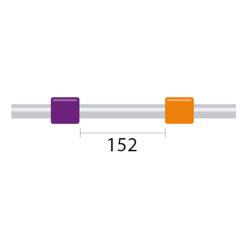Tubo para bomba peristáltica de PVC ProLok, 2 tags 2,54 mm DI roxo/laranja (pacote com 12)