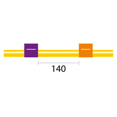 Tubo para bomba peristáltica de Solva Flex, 2 tags 2,54 mm DI roxo/laranja (pacote com 12)