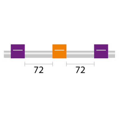 Tubo para bomba peristáltica de PVC, 3 tags 2,54 mm DI roxo/laranja (pacote com 12)