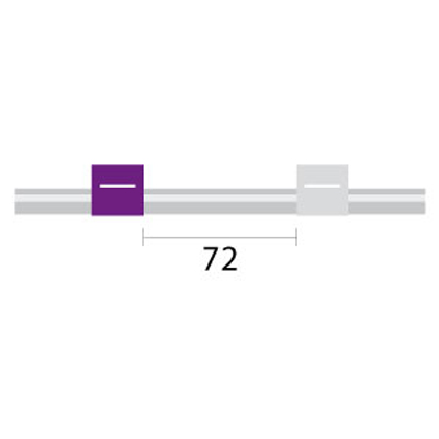 Tubo para bomba peristáltica de Tygon MH, 2 tags (72 mm) 2,79 mm DI roxo/branco (pacote com 6)