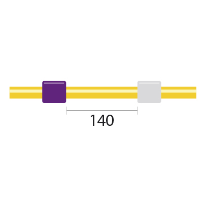 Tubo para bomba peristáltica de Solva Flex, 2 tags 2,79 mm DI roxo/branco (pacote com 12)