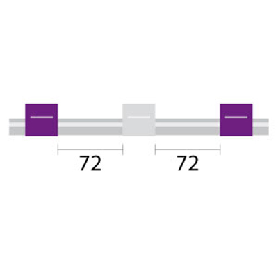 Tubo para bomba peristáltica de PVC, 3 tags 2,79 mm DI roxo/branco (pacote com 12)