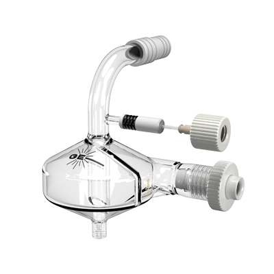 Câmara de nebulização Twister com entrada de matriz e Helix CT