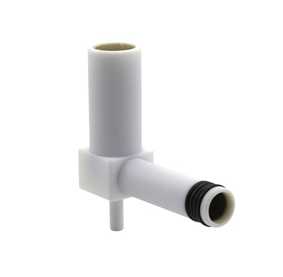 Adaptador GAZ08-12 90° com porta auxiliar