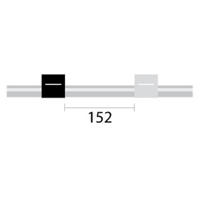 Tubo para bomba peristáltica de PVC, 2 tags 3,17 mm DI preto/branco (pacote com 12)