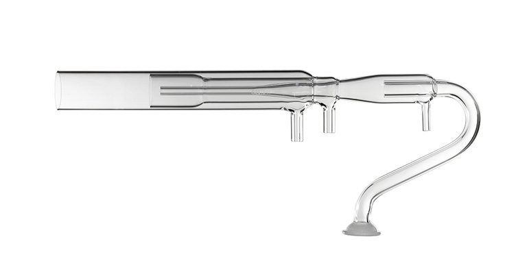 Tocha de quartzo para alto teor de sólidos com gás de proteção (sheath gas) e Junta esférica para 700-ES ou Vista Axial