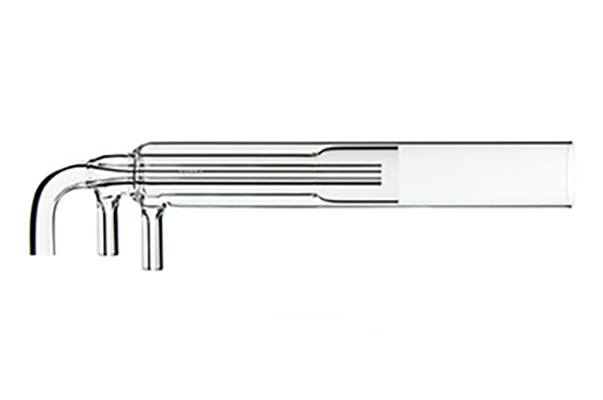 Tocha de quartzo com curva de 90° e injetor de 0,8 mm para 700-ES ou Vista Axial