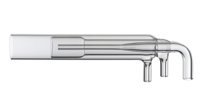 Tocha de quartzo para alto teor de sólidos (Curto) com curva de 90° e injetor de 2,3 mm para 700-ES ou Vista Axial