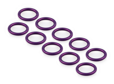 O-rings de Viton revestidos com PTFE (pacote com 10)