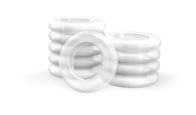 O-Rings PCTFE (Pacote com 10)