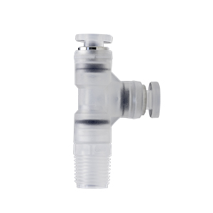Adaptador Tipo T Lateral Giratório em PP – 4 mm