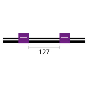 Tubo para bomba peristáltica de Viton, 2 tags 2,06 mm DI roxo/roxo (pacote com 12)