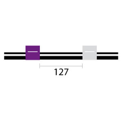 Tubo para bomba peristáltica de Viton, 2 tags 2,79 mm DI roxo/branco (pacote com 12)