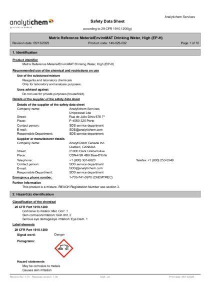 Primeira página: Ficha de segurança