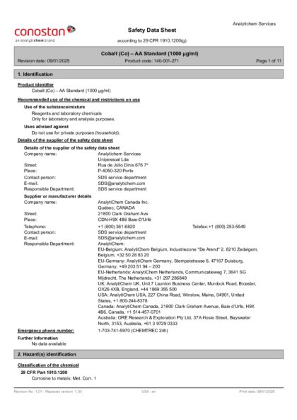 Primeira página: Ficha de segurança