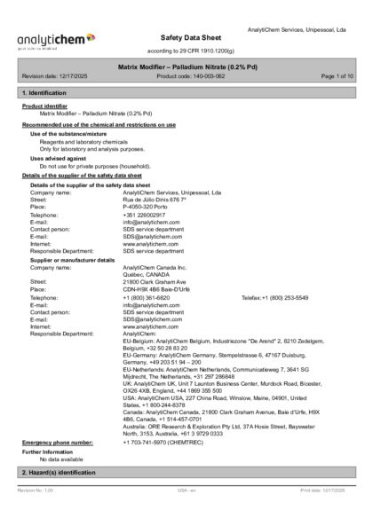 Primeira página: Ficha de segurança