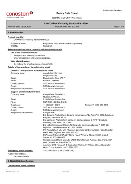 Primeira página: Ficha de segurança
