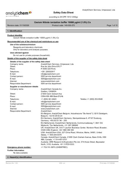 Primeira página: Ficha de segurança