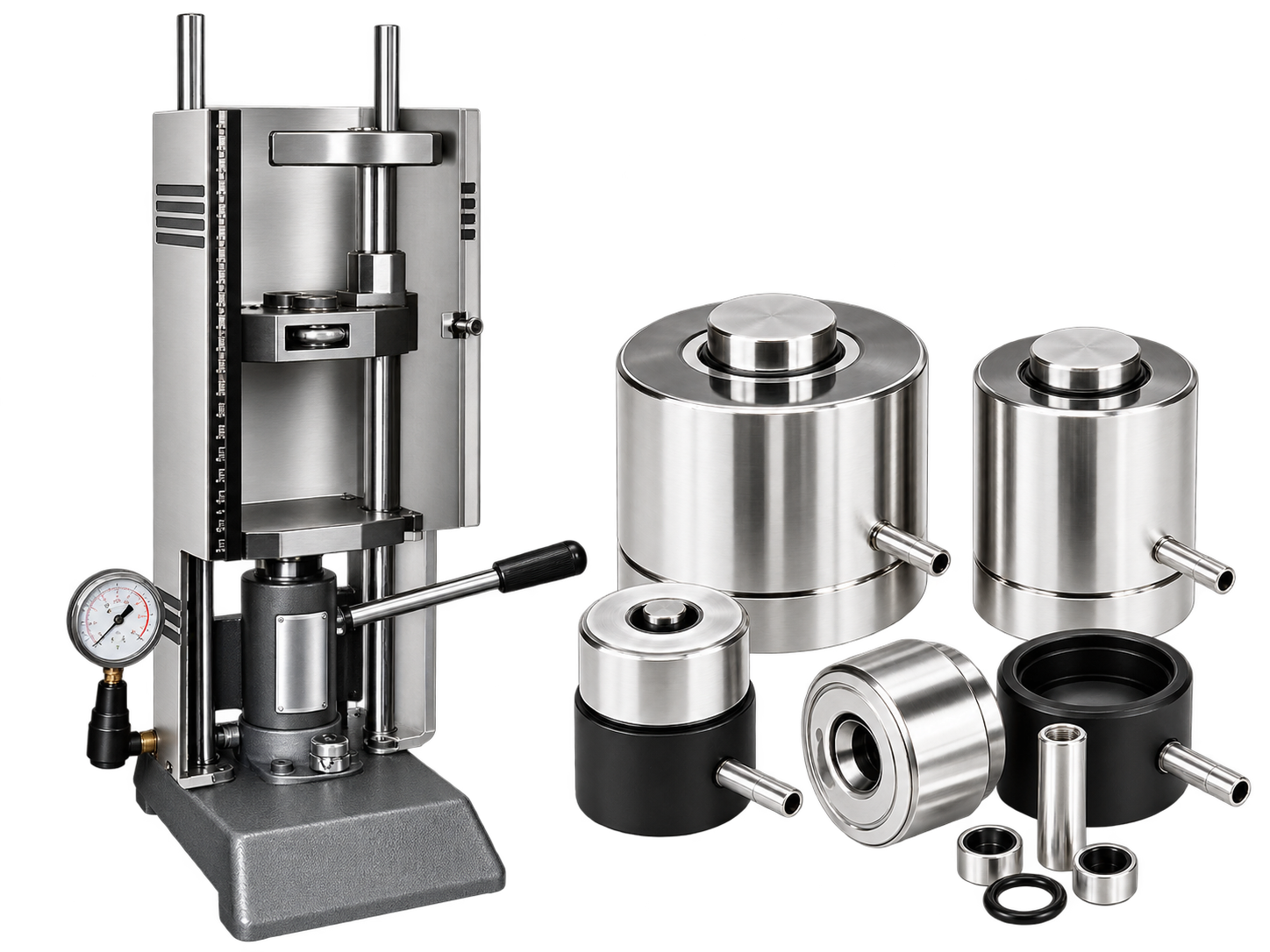 Matrizes e acessórios para preparação de pellets XRF